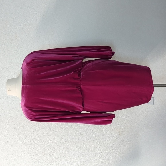 NWOT Eloquii Velvet  Dress Pink 20 holiday party cocktail fall winter retro 70s - Picture 2 of 8